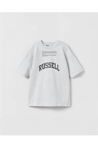 Erkek Çocuk Rusell T-Shirt Gri