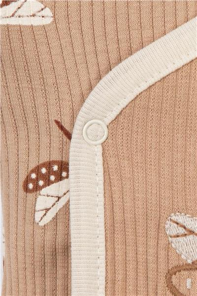 Kız Bebek Butterfly Hastane Çıkışı Beşli Set Kahverengi