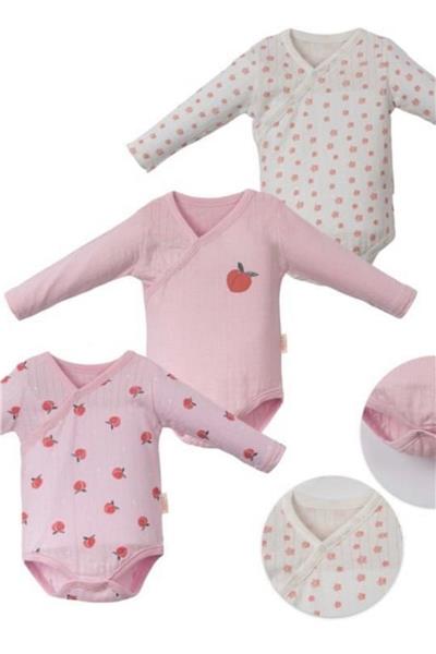 Kız Bebek Enegu 3'Lü Body Pembe