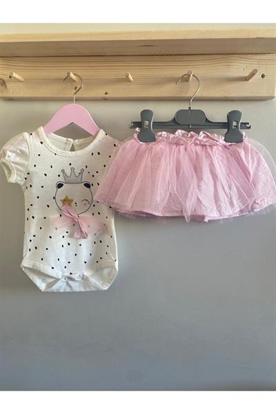 Kız Bebek Queen Cat Takım 2 Li Pembe