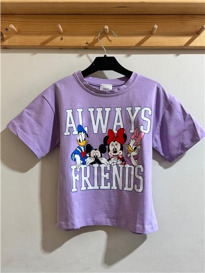 Kız Çocuk Always Baskılı T-Shirt Lila