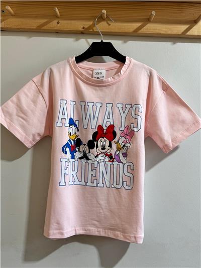 Kız Çocuk Always Baskılı T-Shirt Pembe