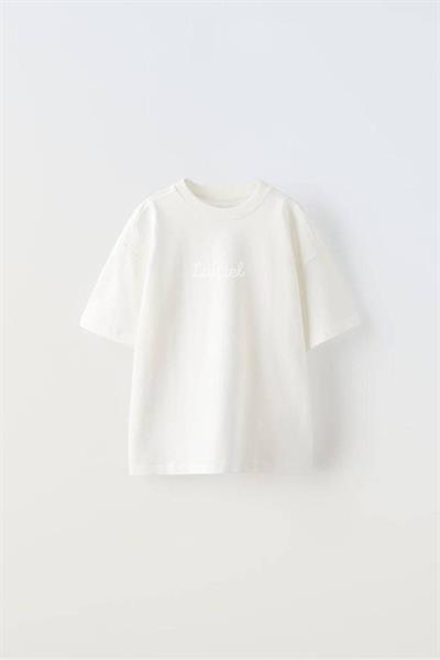 Kız Çocuk LaCiel Paris Baskılı T-Shirt Beyaz