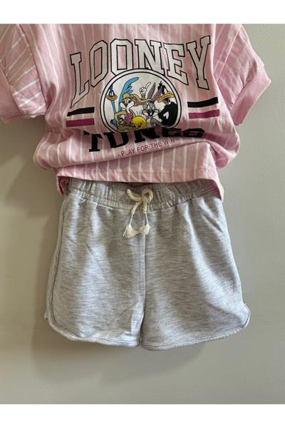 Kız Çocuk Looney Hunes Alt-Üst Takım Pembe