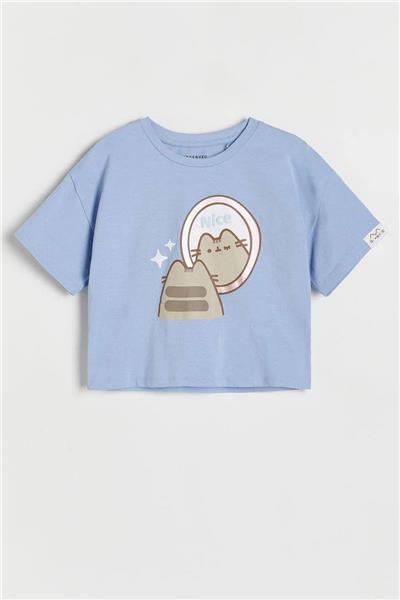 Kız Çocuk Nice Pamuklu T-Shirt Mavi