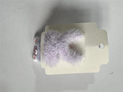 Kız Çocuk Peluşlu 2li Latik Toka mor