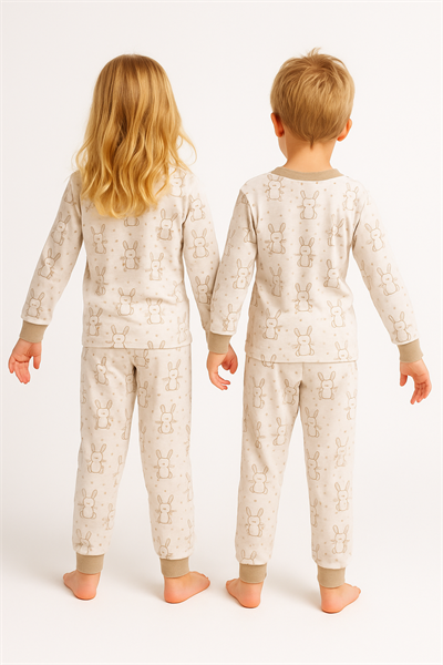 Kız Çocuk Pijama Takımı Beyaz
