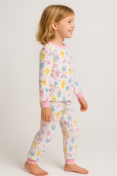 Kız Çocuk Pijama Takımı Pembe