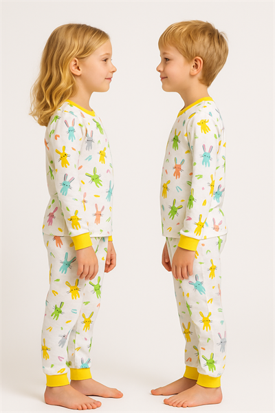 Kız Çocuk Pijama Takımı Sarı