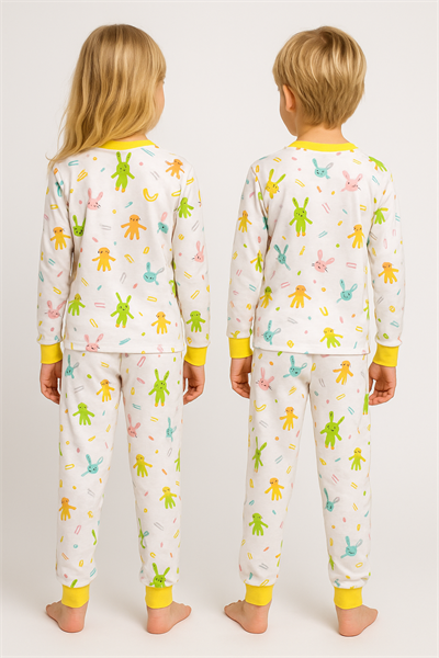 Kız Çocuk Pijama Takımı Sarı