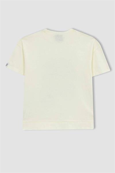 Kız Çocuk T-Shirt Tazmanya Krem