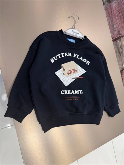 La Ciel Paris Erkek Çocuk Baskılı Sweatshirt Lacivert