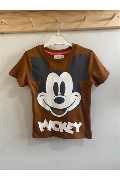 T-Shirt Mıckey Kahve Kahverengi
