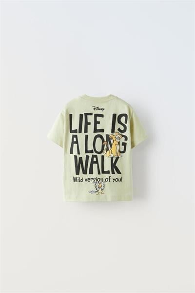 Unisex Çocuk Yeşil Lion Aslan Kral Desenli Pamuklu Oversize T-Shirt Eşofman Alt-Üst Takım Yeşil