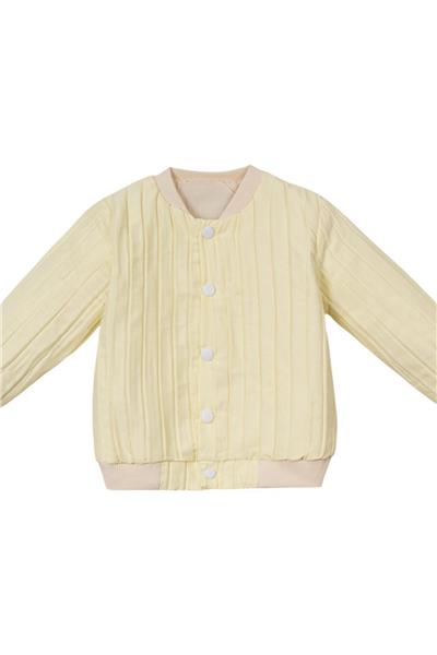 Unisex Kapitone Cıtcıtlık Ceket Krem