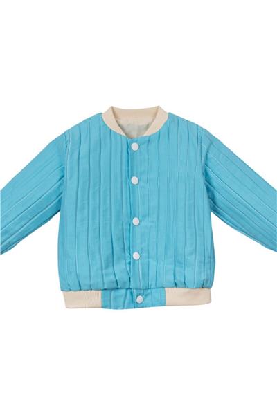Unisex Kapitone Cıtcıtlık Ceket Mavi