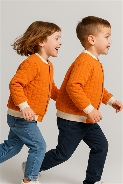 Unisex Kapitone Cıtcıtlık Ceket Turuncu