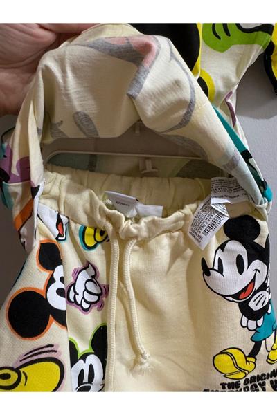Unısex Mıckey Mouse Çocuk Alt-Üst Takım Sarı