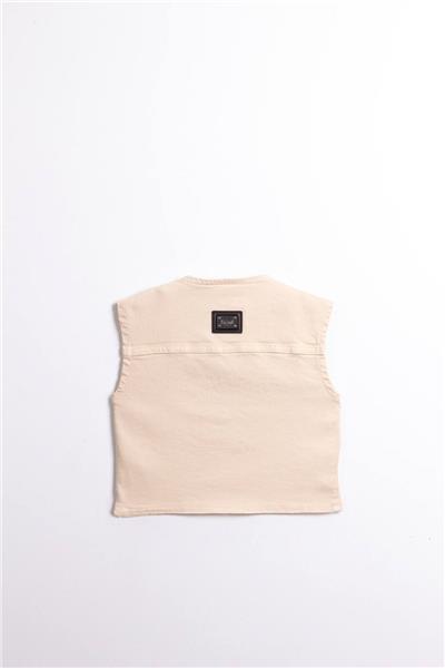 Unisex Model LaciEl Paris Kot Yelek Krem