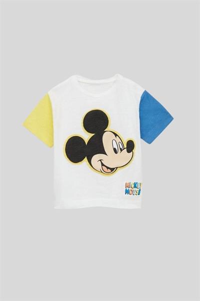 Yeni Sezon Erkek Çocuk Çok Renkli Mickey Mouse Baskılı Yazlık Alt-Üst Şortlu Takım Çok Renkli