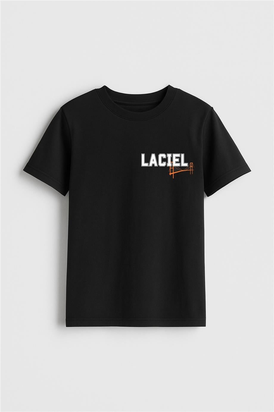 Erkek Çocuk Laciel Baskılı T-Shirt Siyah