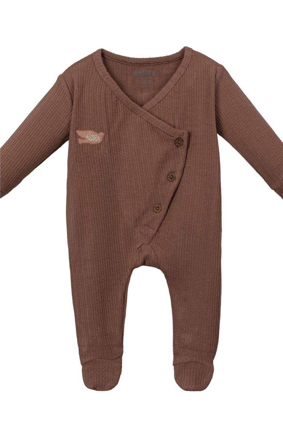 Kız Bebek Mono Soft Tulum Kahverengi