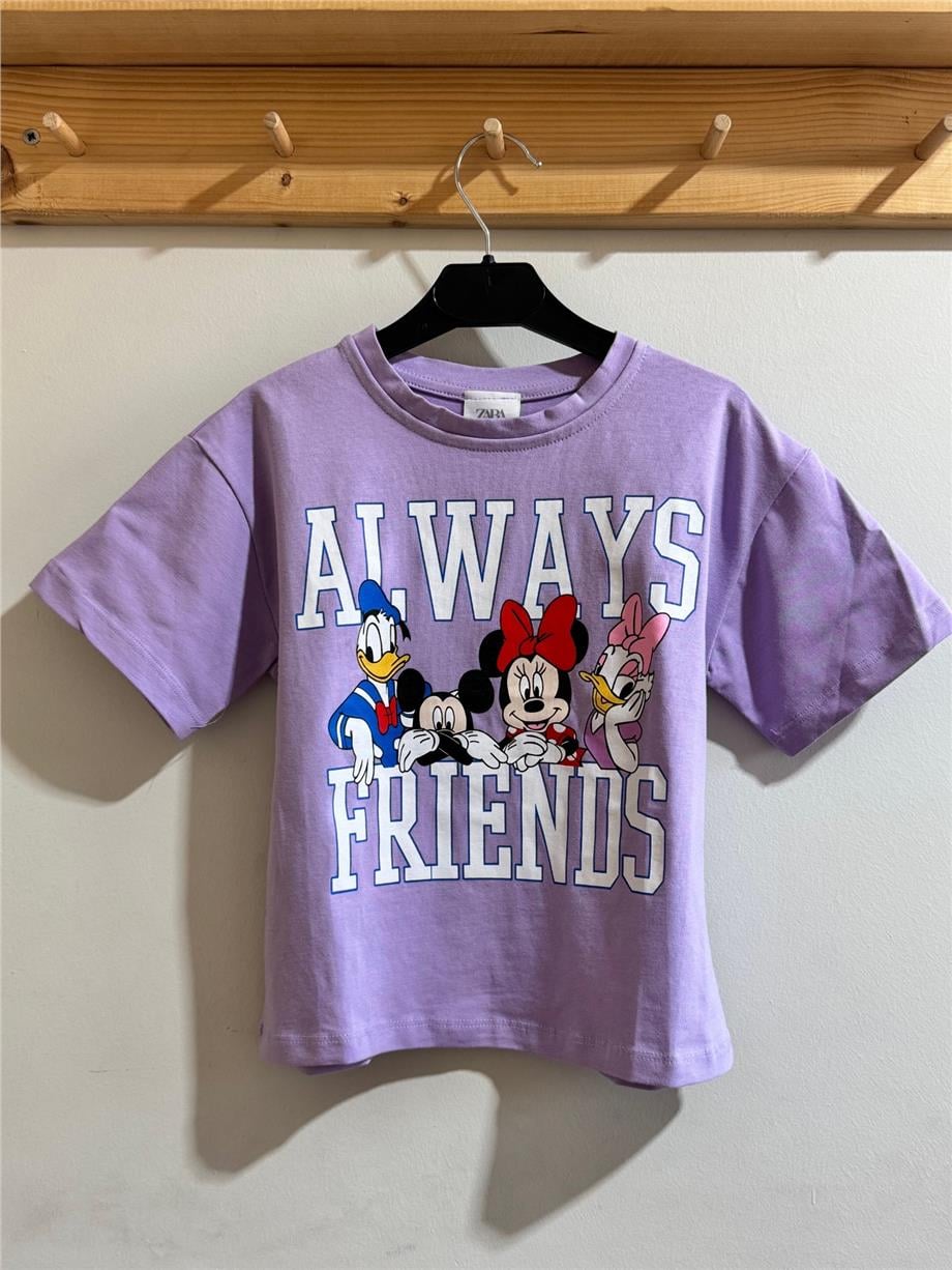 Kız Çocuk Always Baskılı T-Shirt Lila