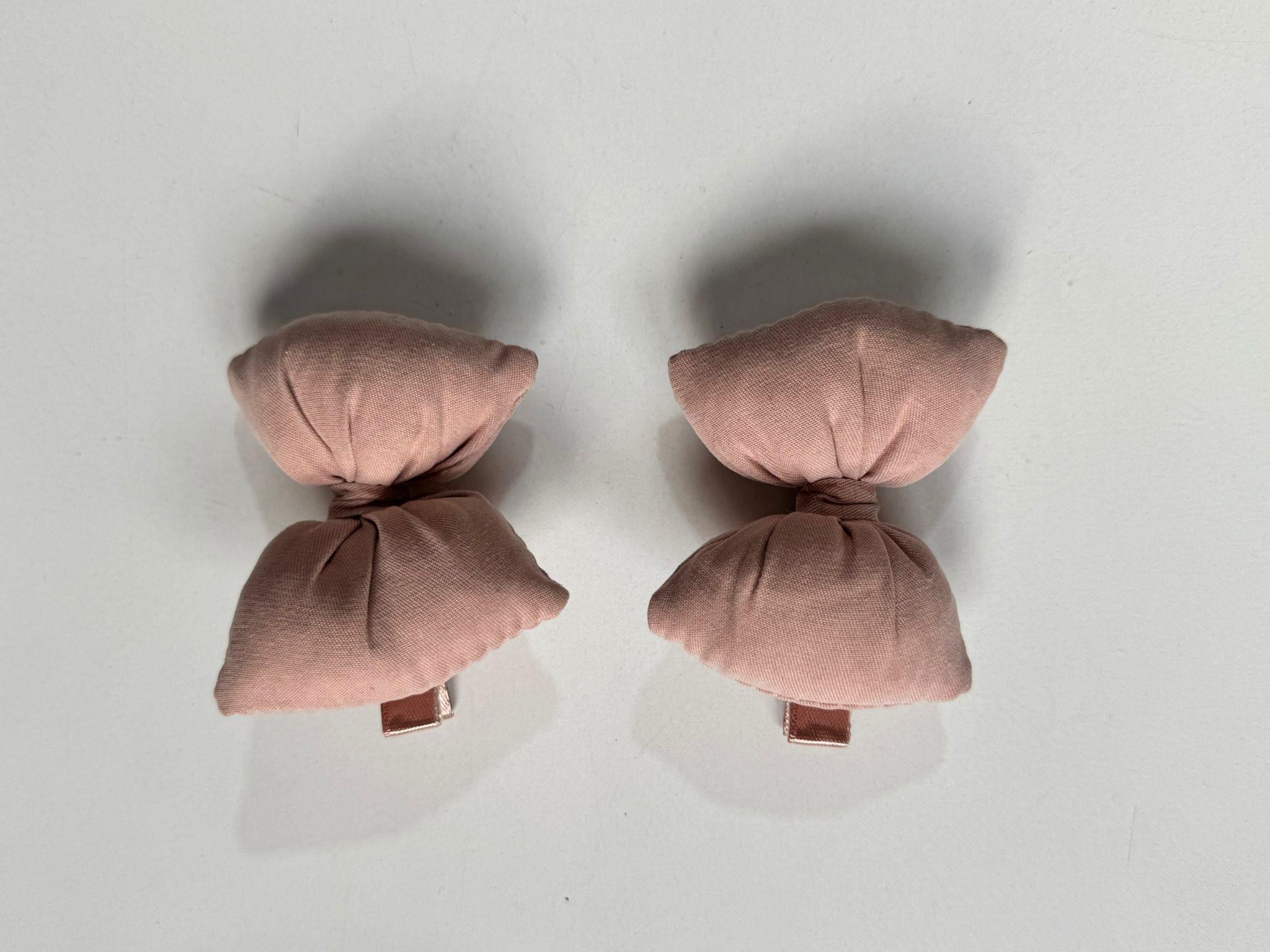 kız Çocuk Fiyonklu 2'li klips Toka  Açık pembe