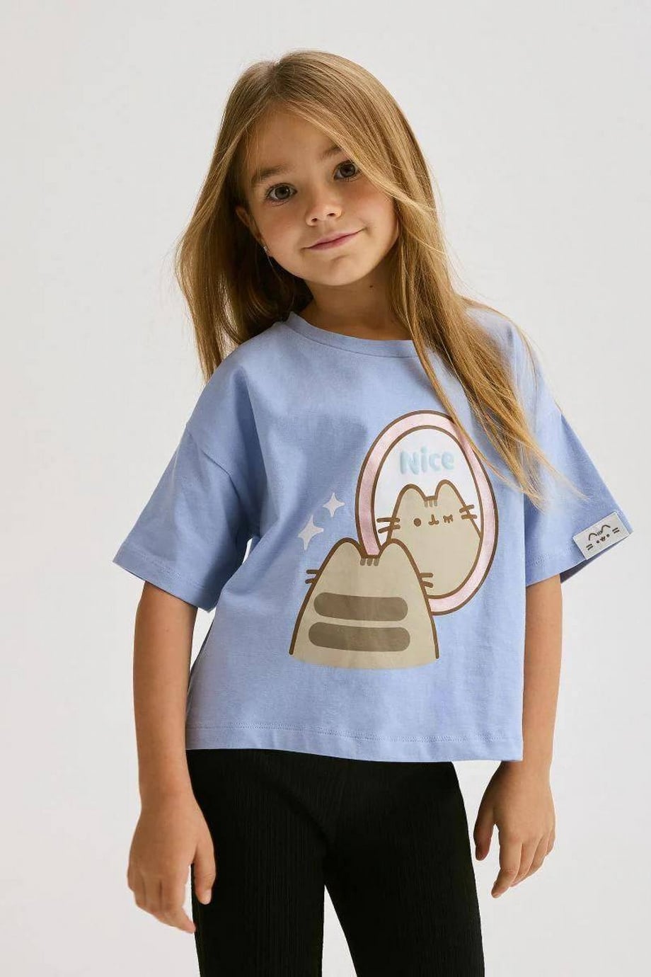Kız Çocuk Nice Pamuklu T-Shirt Mavi