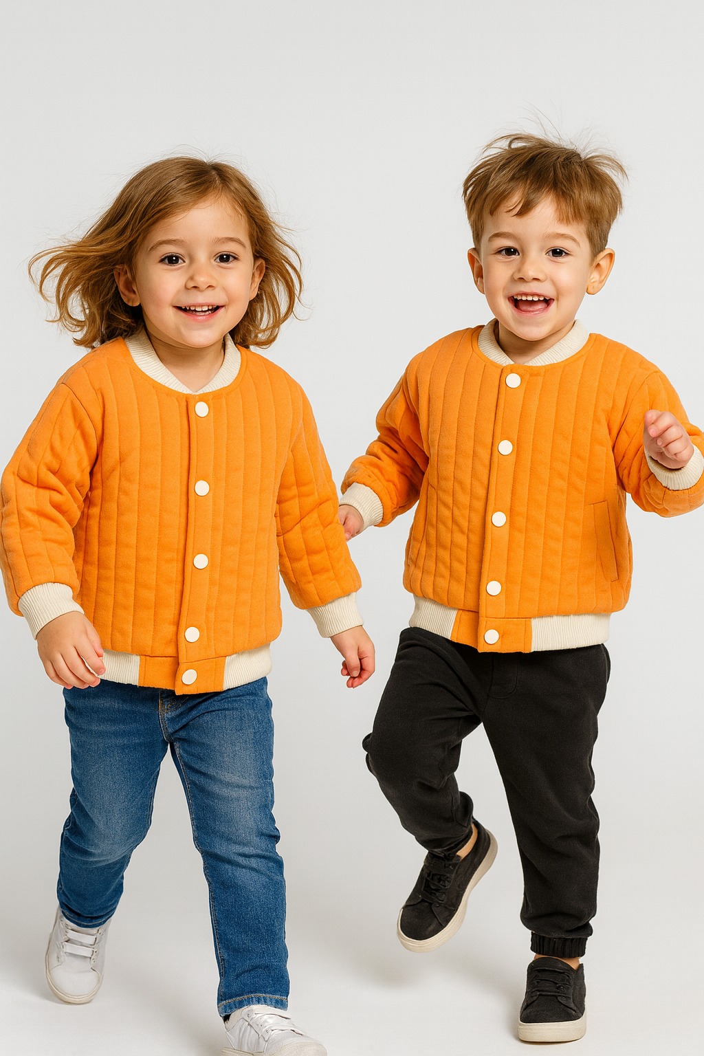 Unisex Kapitone Cıtcıtlık Ceket Turuncu