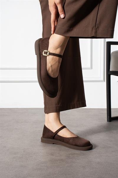 BETY Kahverengi Süet Kadın Loafer