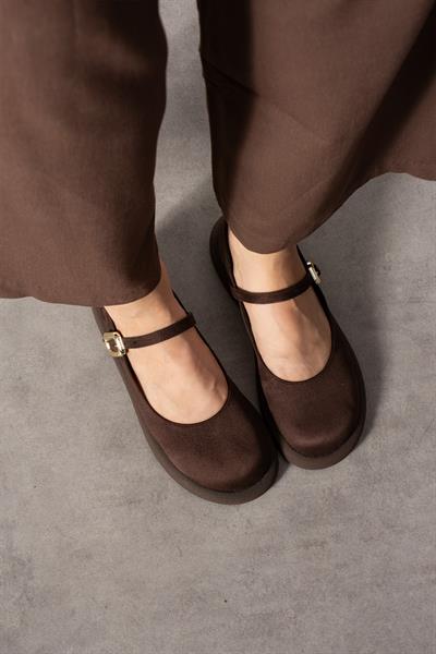 BETY Kahverengi Süet Kadın Loafer