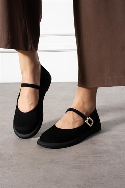 BETY Siyah Süet Kadın Loafer