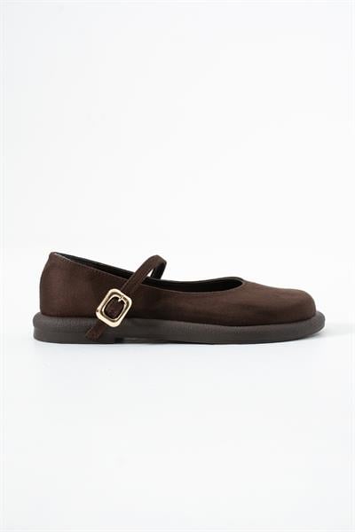 BETY Kahverengi Süet Kadın Loafer