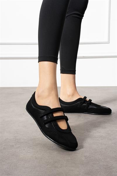 ELVİS Siyah Süet Kadın Babet