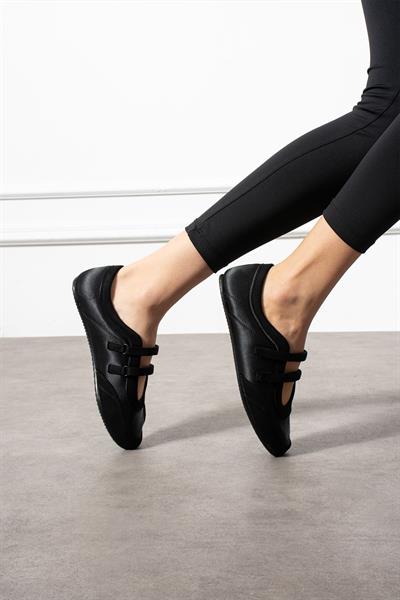 ELVİS Siyah Süet Kadın Babet