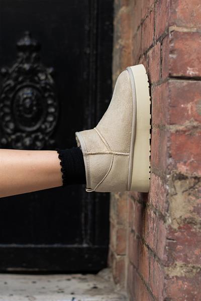 FAME Bej Süet Kadın Bot