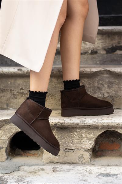 FAME Kahverengi Süet Kadın Bot