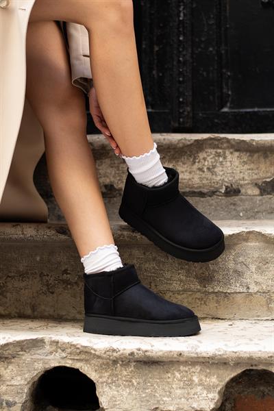 FAME Siyah Süet Kadın Bot