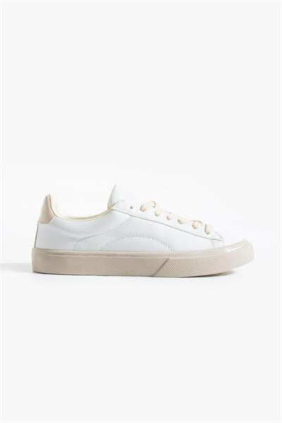 LENA Beyaz Suni Deri Kadın Sneakers