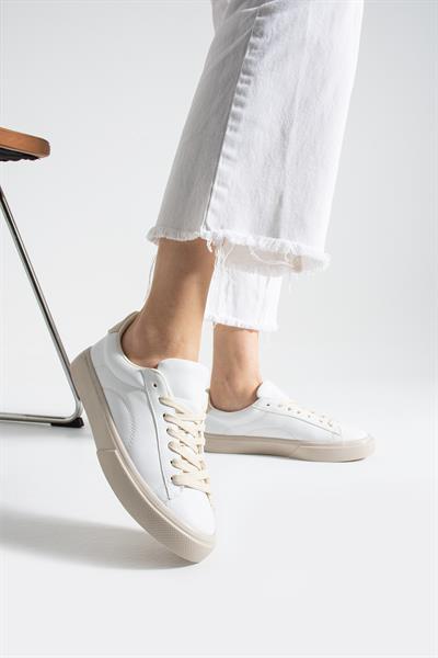 LENA Beyaz Suni Deri Kadın Sneakers