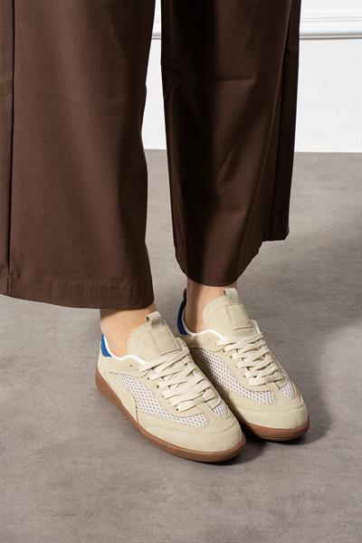 LUNERA Bej Süet Kadın Sneakers