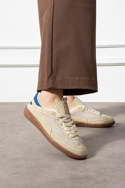 LUNERA Bej Süet Kadın Sneakers