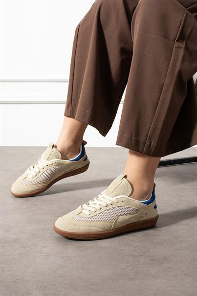 LUNERA Bej Süet Kadın Sneakers
