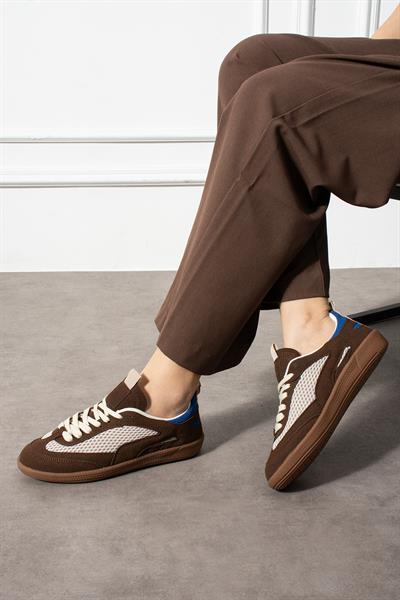 LUNERA Taba Süet Kadın Sneakers