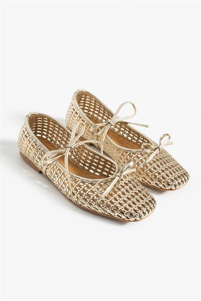 Marta Gold Suni Deri Kadın Babet