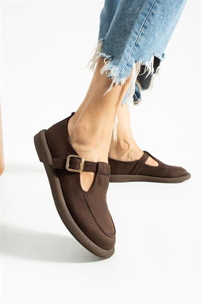 OLİVİA Kahverengi Süet Kadın Loafer