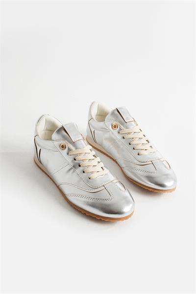 ROSE Gümüş Suni Deri Kadın Sneakers