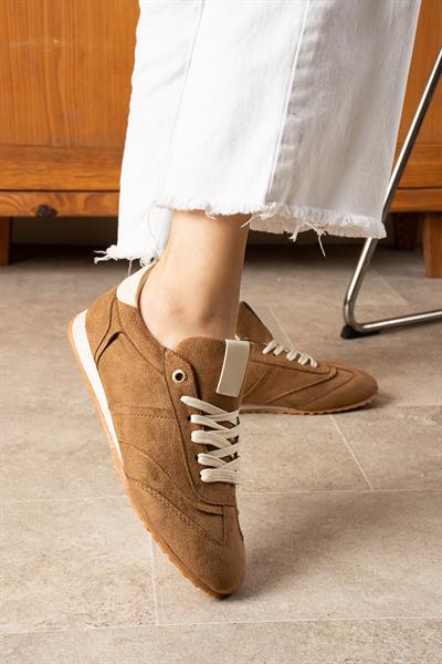 ROSE Taba-Bej Süet Kadın Sneakers