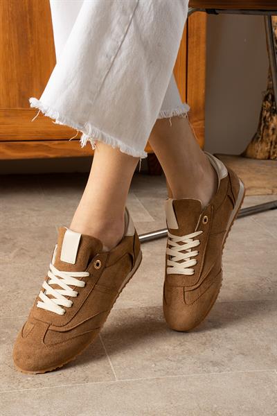 ROSE Taba-Bej Süet Kadın Sneakers